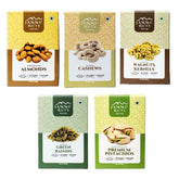 Premium Dry Fruit Combo 1000gm – Pack of 5 | Pistachios, Kashmiri Walnut Kernels, Almonds, Cashews & Green Raisins – 200gm Each
