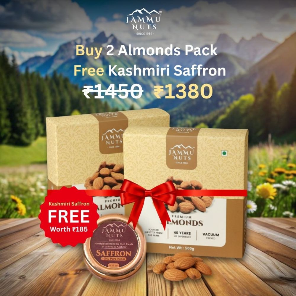 Deluxe Almond Duo (1KG) + Free Premium Saffron