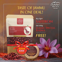 Premium Saffron 5g + Free Jammu Rajma 400g - Jammunuts