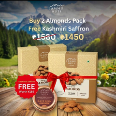 Deluxe Almond Duo (1KG) + Free Premium Saffron