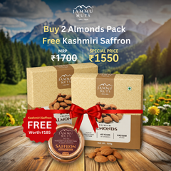 Deluxe Almond Duo (1KG) + Free Premium Saffron