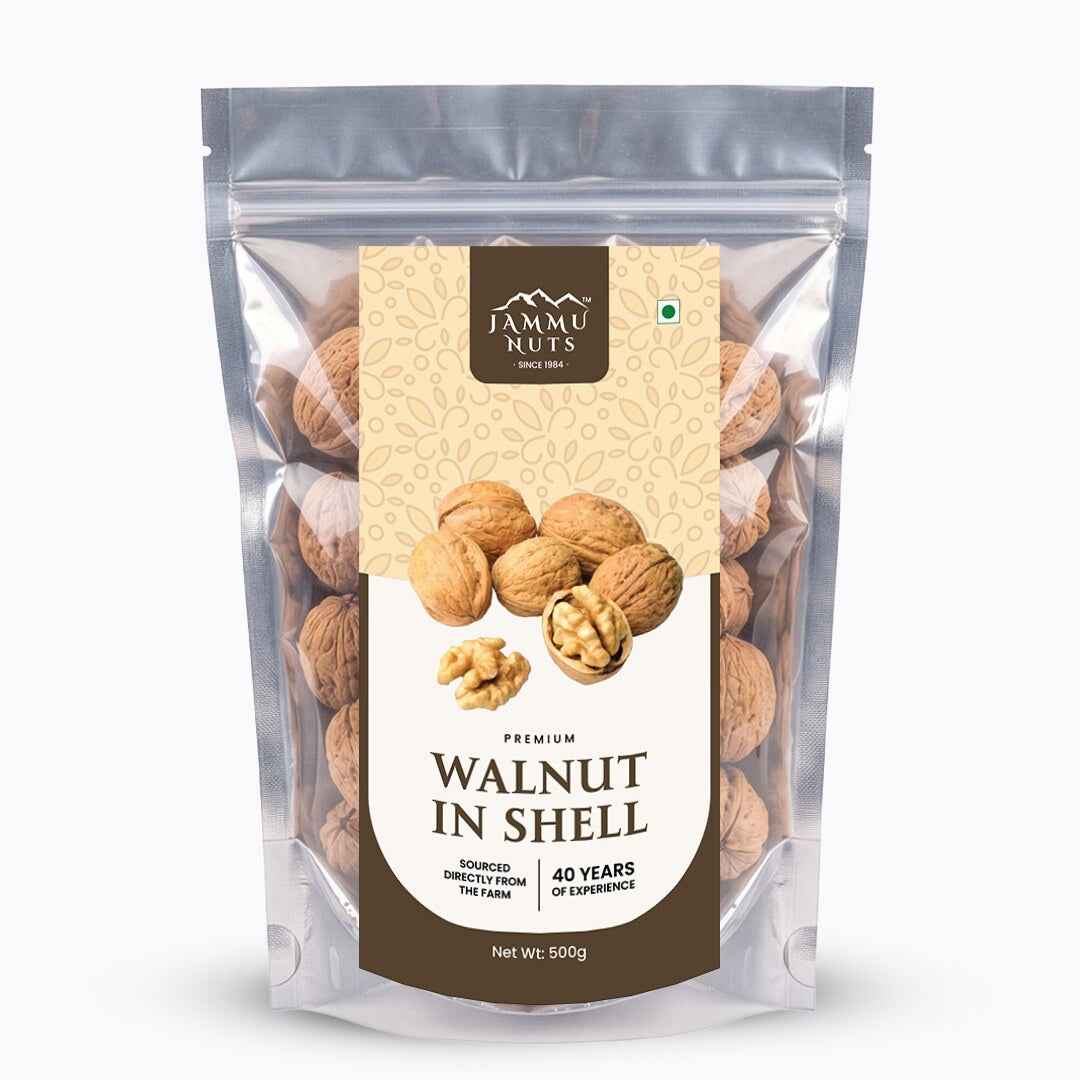 Akhrot Shell Premium Walnuts (Akhrot) – Thin Shell Jumbo | Nutritious Snack – Jammunuts